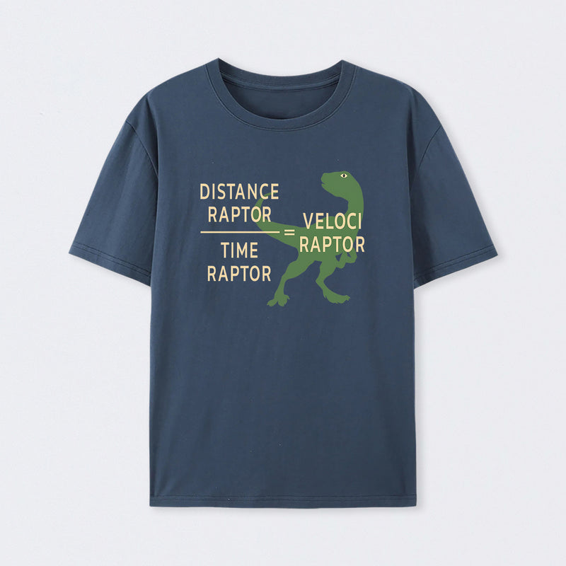 Navy Equations Of Motion Science Velociraptor T-Shirt