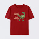 Red Equations Of Motion Science Velociraptor T-Shirt