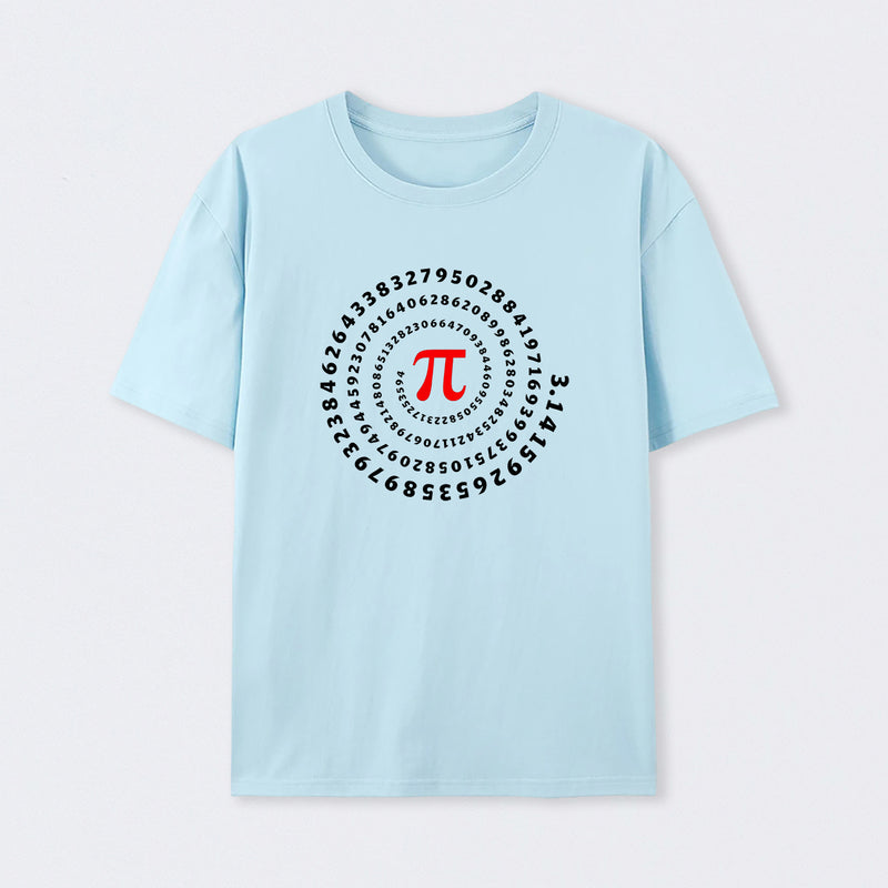 Light Blue Pi Science Number Sequence Classic T-Shirt