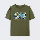 Army Green The Great Fibonacci Wave Science T-Shirt