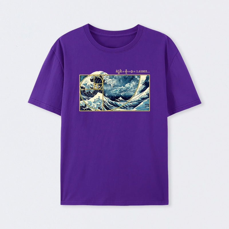 Purple The Great Fibonacci Wave Science T-Shirt