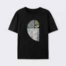 Black Distressed Fibonacci Spiral Graphic T-Shirt