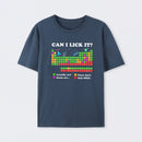 Navy Can I Lick It Periodic Humour Science T-Shirt