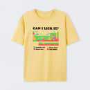 Yellow Can I Lick It Periodic Humour Science T-Shirt