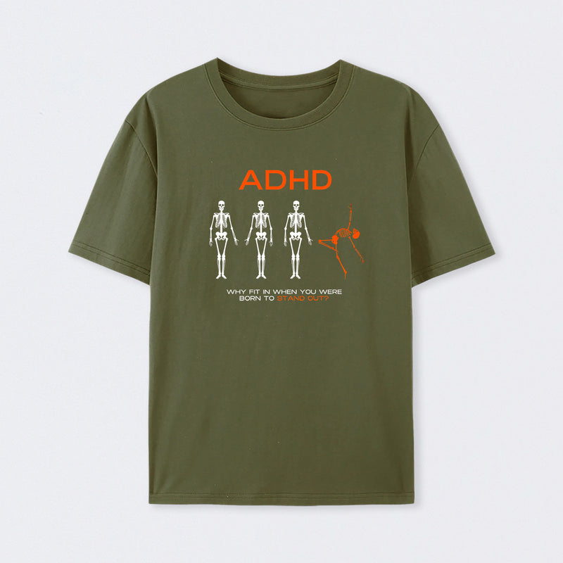 Army Green ADHD AWARENESS T-Shirt