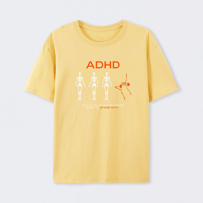 Yellow ADHD AWARENESS T-Shirt