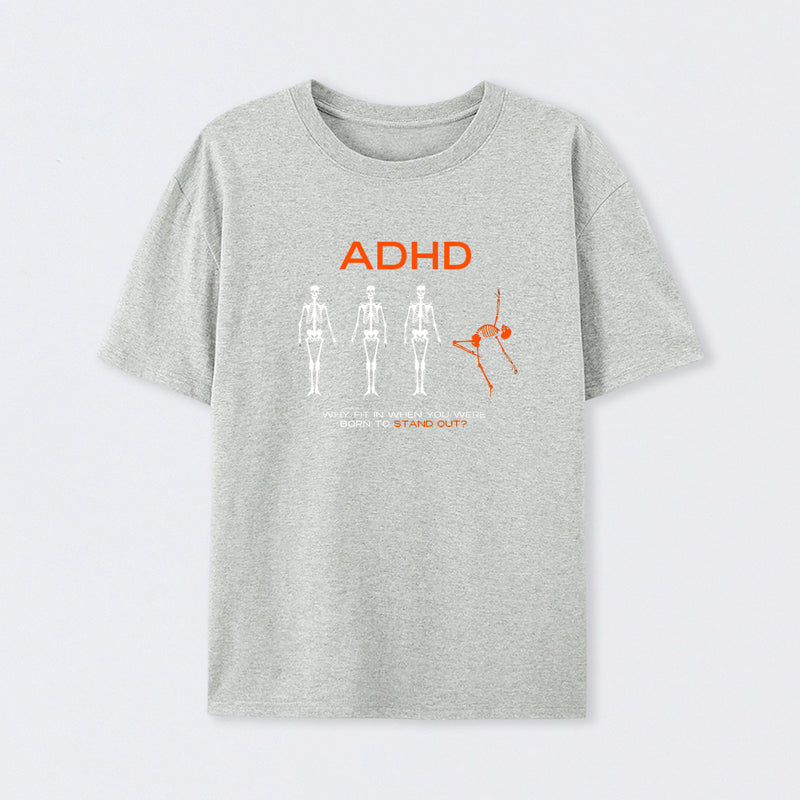 Grey ADHD AWARENESS T-Shirt
