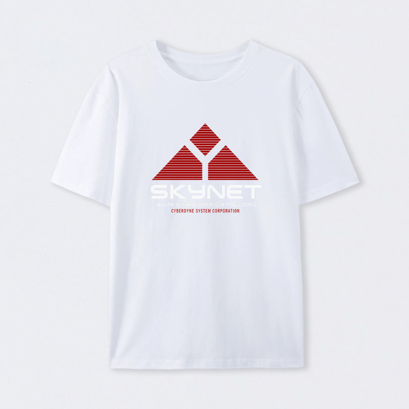 White Skynet Neural Net Based Artificial Intelligence T-Shirt