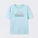 Light Blue Normal Distribution Dinosaur T-Shirt
