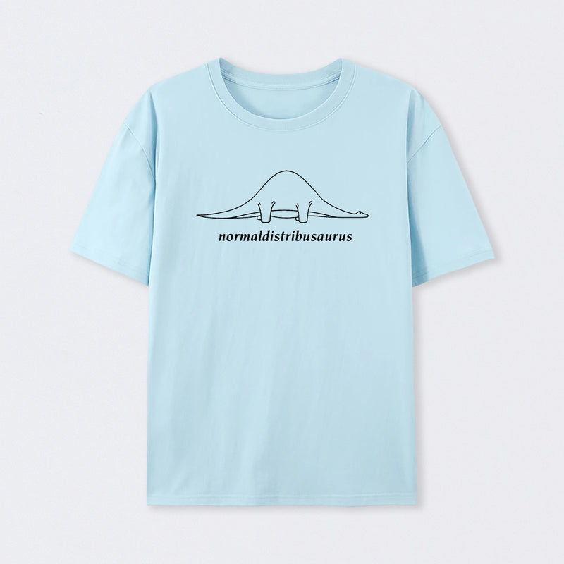 Light Blue Normal Distribution Dinosaur T-Shirt