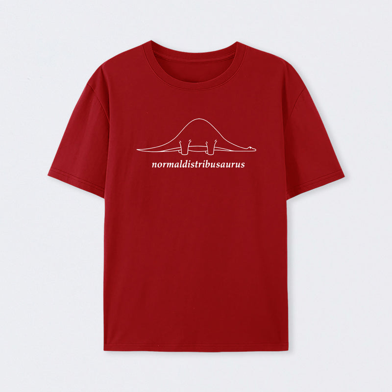 Red Normal Distribution Dinosaur T-Shirt