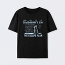 Black Schr?dinger's Cat Escape Plan Interesting Physics Science T-Shirt