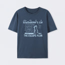 Navy Schr?dinger's Cat Escape Plan Interesting Physics Science T-Shirt