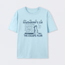 Light Blue Schr?dinger's Cat Escape Plan Interesting Physics Science T-Shirt