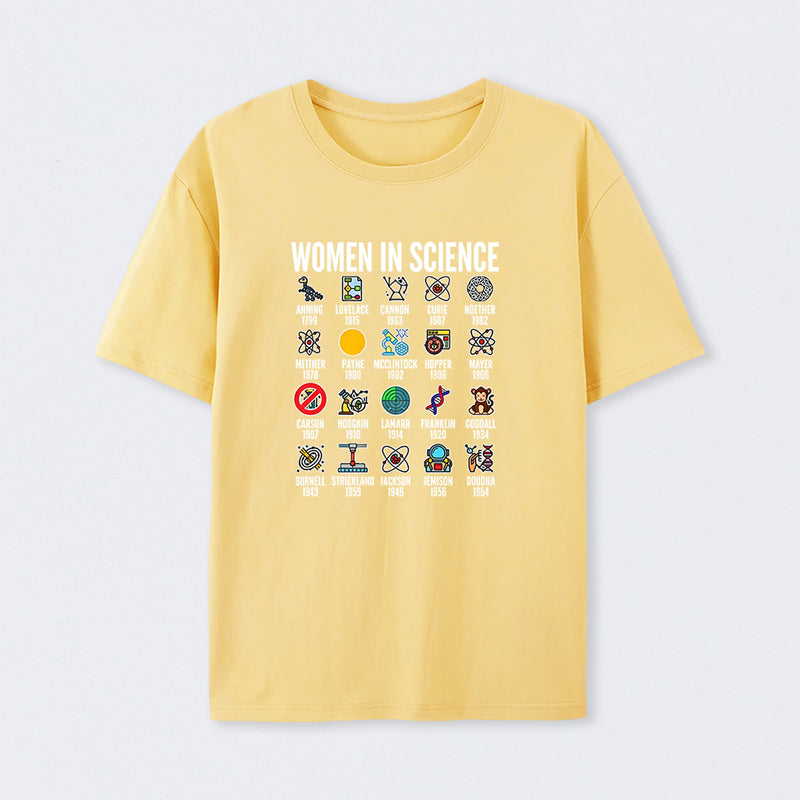 Yellow Women in Science T-Shirt