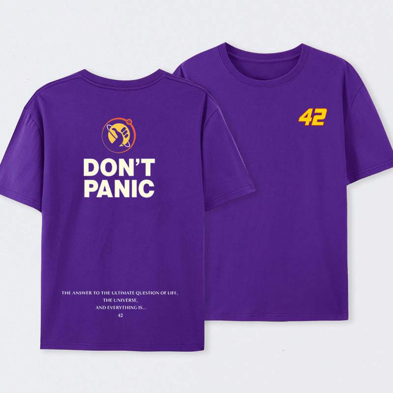 Don't Panic Front and Back Printed T-Shirt