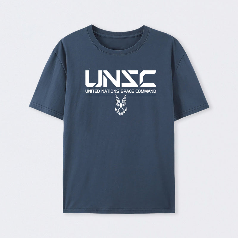 Unsc White Geek Cotton Unisex T-Shirt