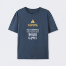 Warning May Randomly Talk About Board Games Geek Cotton Unisex T-Shirt