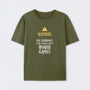 Warning May Randomly Talk About Board Games T-Shirt