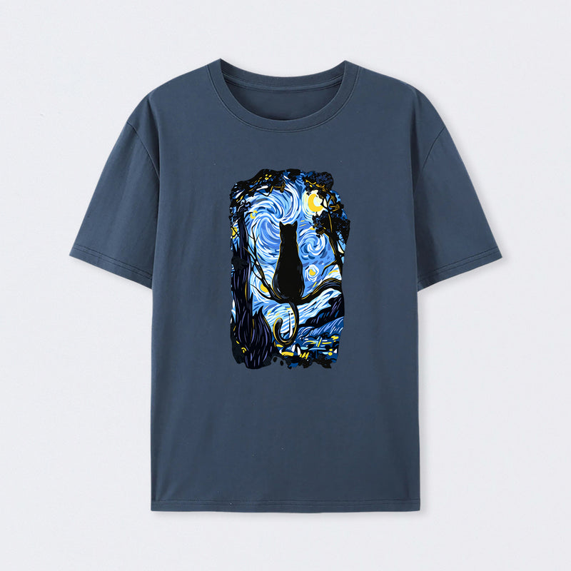 CAT STARRY NIGHT T-Shirt
