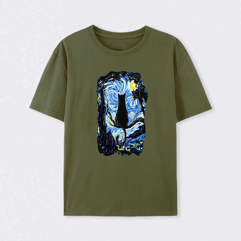 CAT STARRY NIGHT T-Shirt