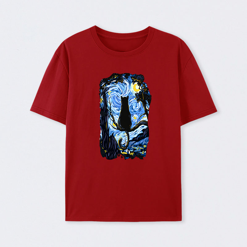 CAT STARRY NIGHT T-Shirt
