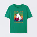 Cat It's Fine I'm Fine Everything's Fine T-Shirt