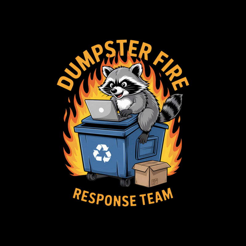 Dumpster Fire Response Team Leader Work T-Shirt