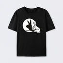 Funny Rabbit Hand Shadow Puppets Bunny Figure Pop Art T-Shirt