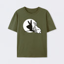Funny Rabbit Hand Shadow Puppets Bunny Figure Pop Art T-Shirt