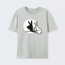 Funny Rabbit Hand Shadow Puppets Bunny Figure Pop Art T-Shirt