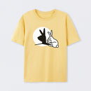 Funny Rabbit Hand Shadow Puppets Bunny Figure Pop Art T-Shirt