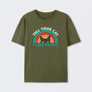 Tell Your Cat Top Retro Cat Rainbow T-Shirt