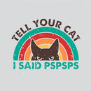Tell Your Cat Top Retro Cat Rainbow T-Shirt