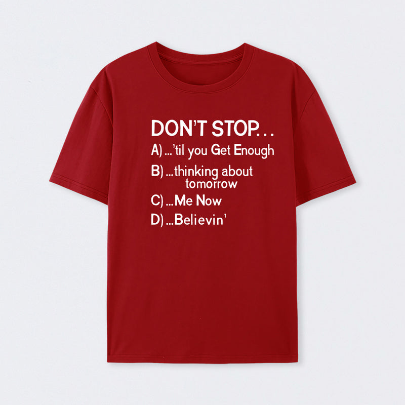 Don't Stop 80s Songs Multiple Choice T-Shirt