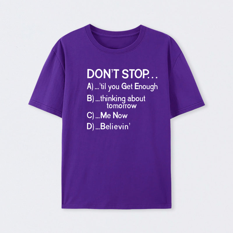 Don't Stop 80s Songs Multiple Choice T-Shirt