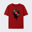 Vinyl LP Music Record Sunset Red T-Shirt
