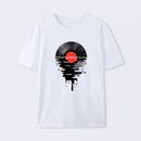 Vinyl LP Music Record Sunset Red T-Shirt