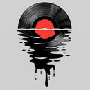 Vinyl LP Music Record Sunset Red T-Shirt