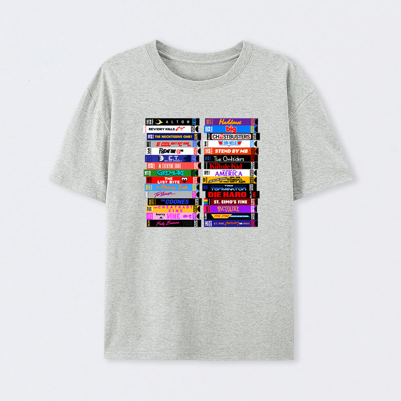 Retro 80s Movies VHS Stacks T-Shirt