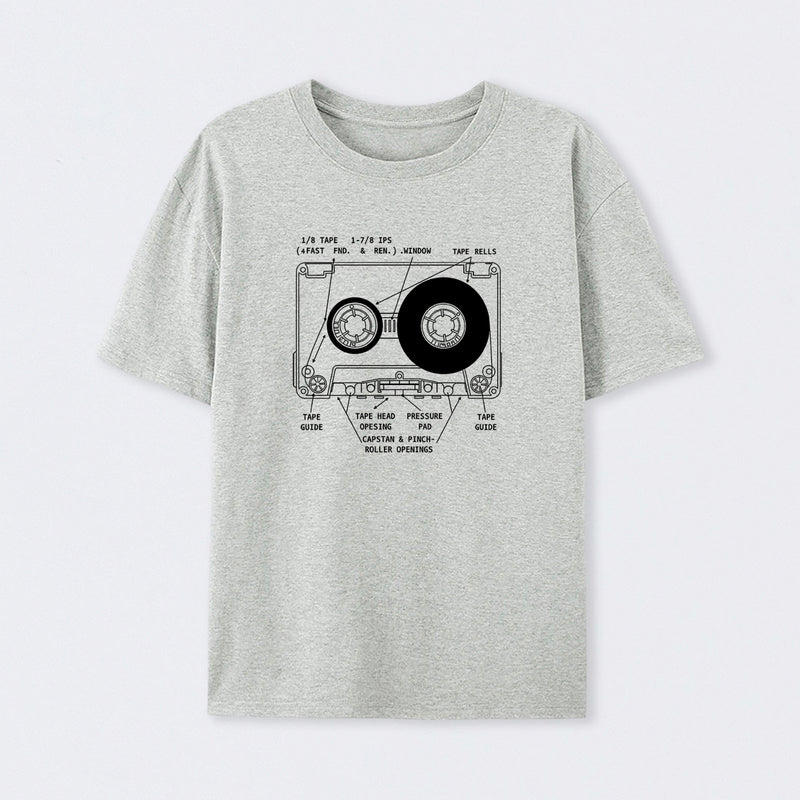Anatomy of a Cassette Tape T-Shirt