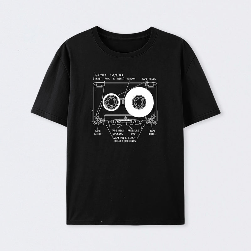 Anatomy of a Cassette Tape T-Shirt