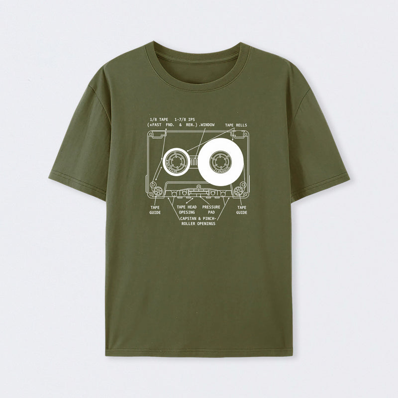 Anatomy of a Cassette Tape T-Shirt