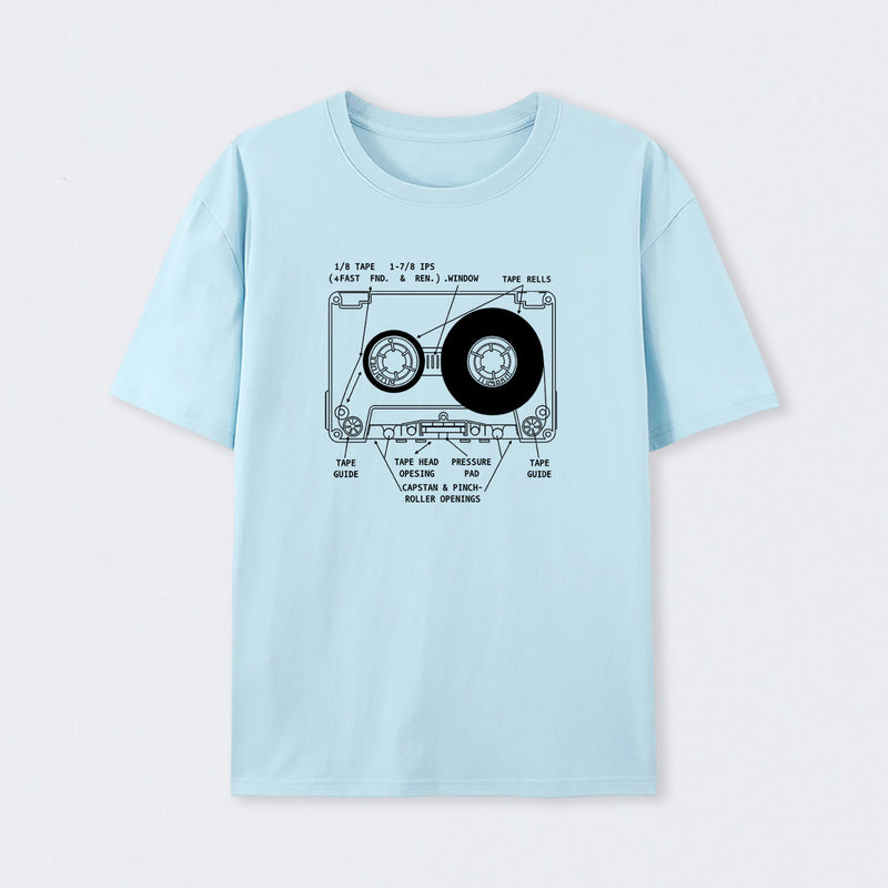 Anatomy of a Cassette Tape T-Shirt