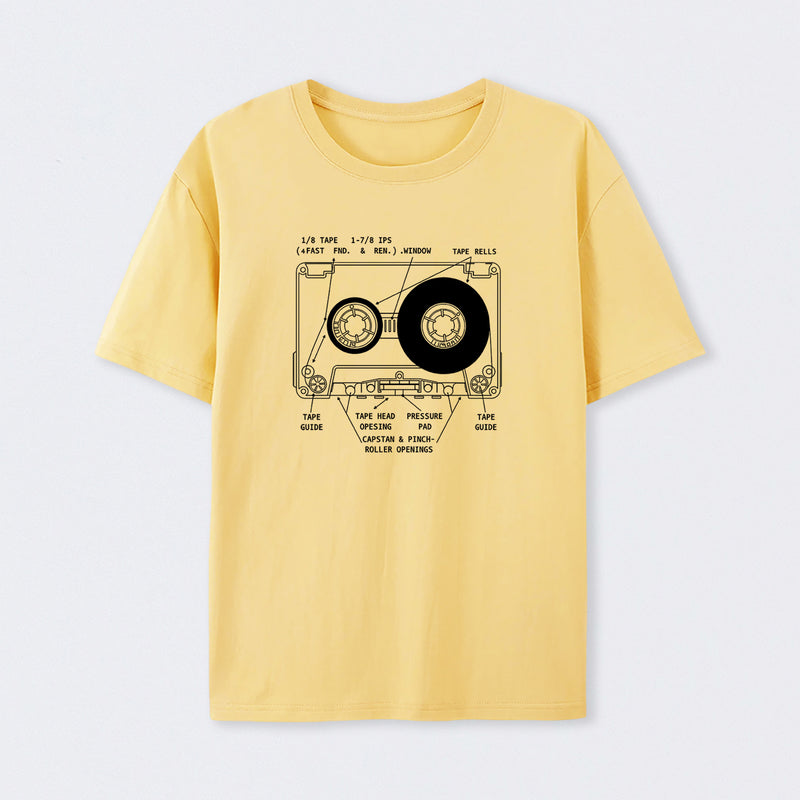 Anatomy of a Cassette Tape T-Shirt