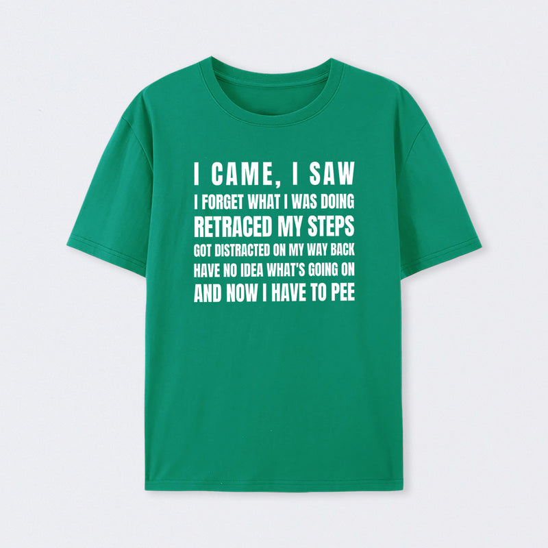 I Came, I Saw, I Have To Pee T-Shirt
