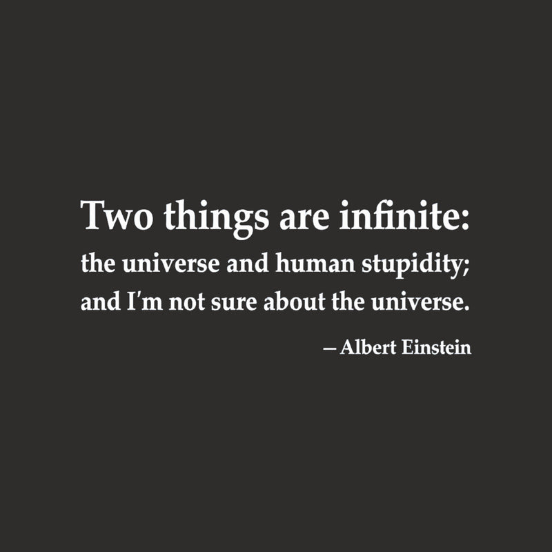 Einstein Quotes Two Things Are Infinite T-Shirt