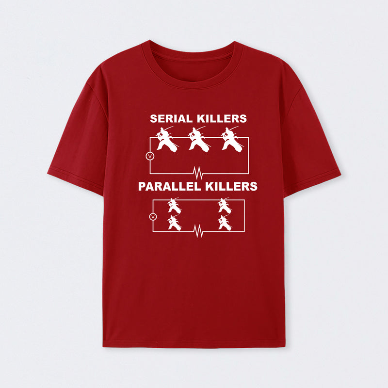 Serial Killers VS Parallel Killers Circuit Diagram Science T-Shirt