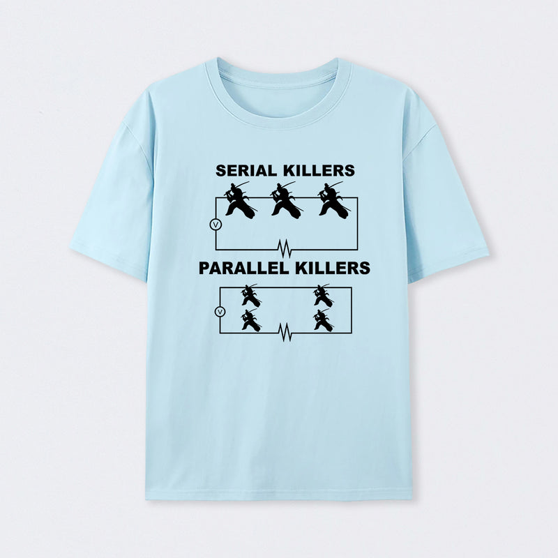 Serial Killers VS Parallel Killers Circuit Diagram Science T-Shirt