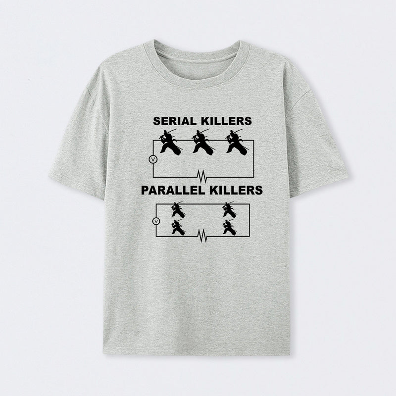 Serial Killers VS Parallel Killers Circuit Diagram Science T-Shirt
